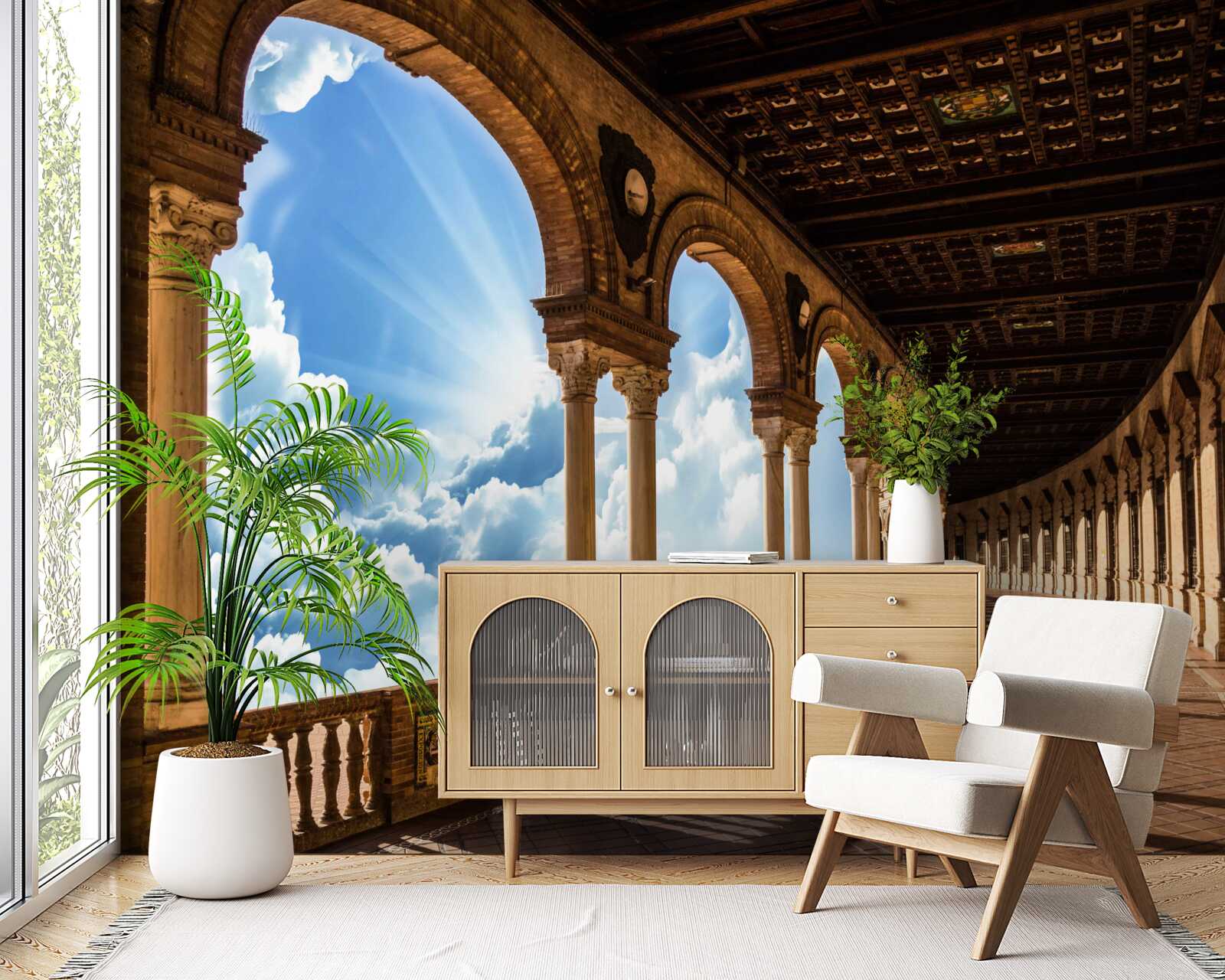 Fototapeta nekonečne vysoký rad stĺpov