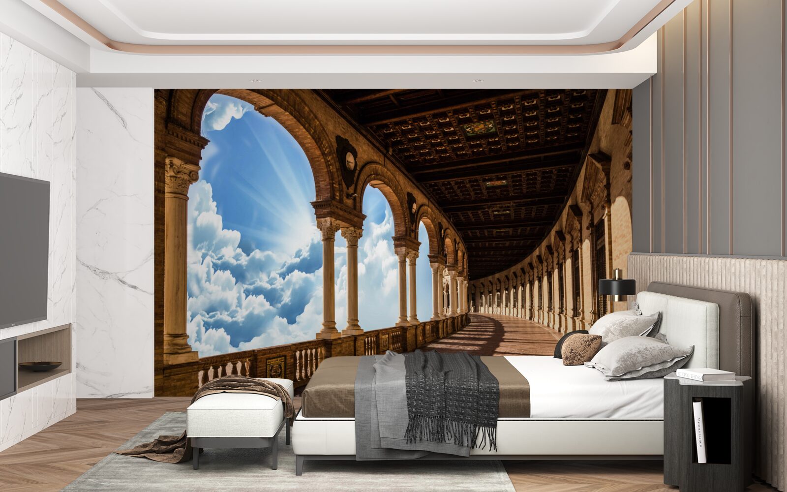 Fototapeta nekonečne vysoký rad stĺpov