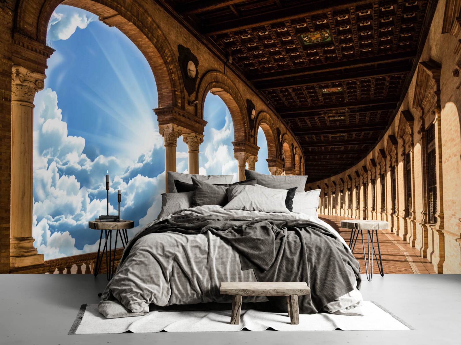 Fototapeta nekonečne vysoký rad stĺpov