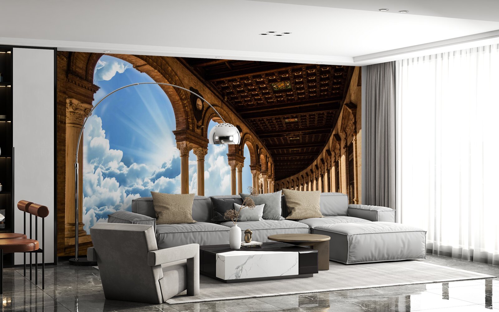 Fototapeta nekonečne vysoký rad stĺpov