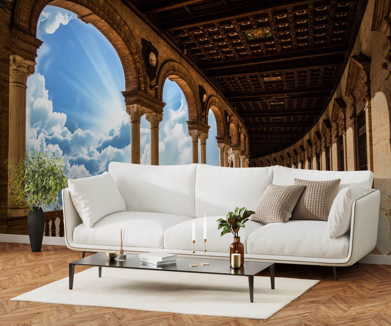 Fototapeta nekonečne vysoký rad stĺpov