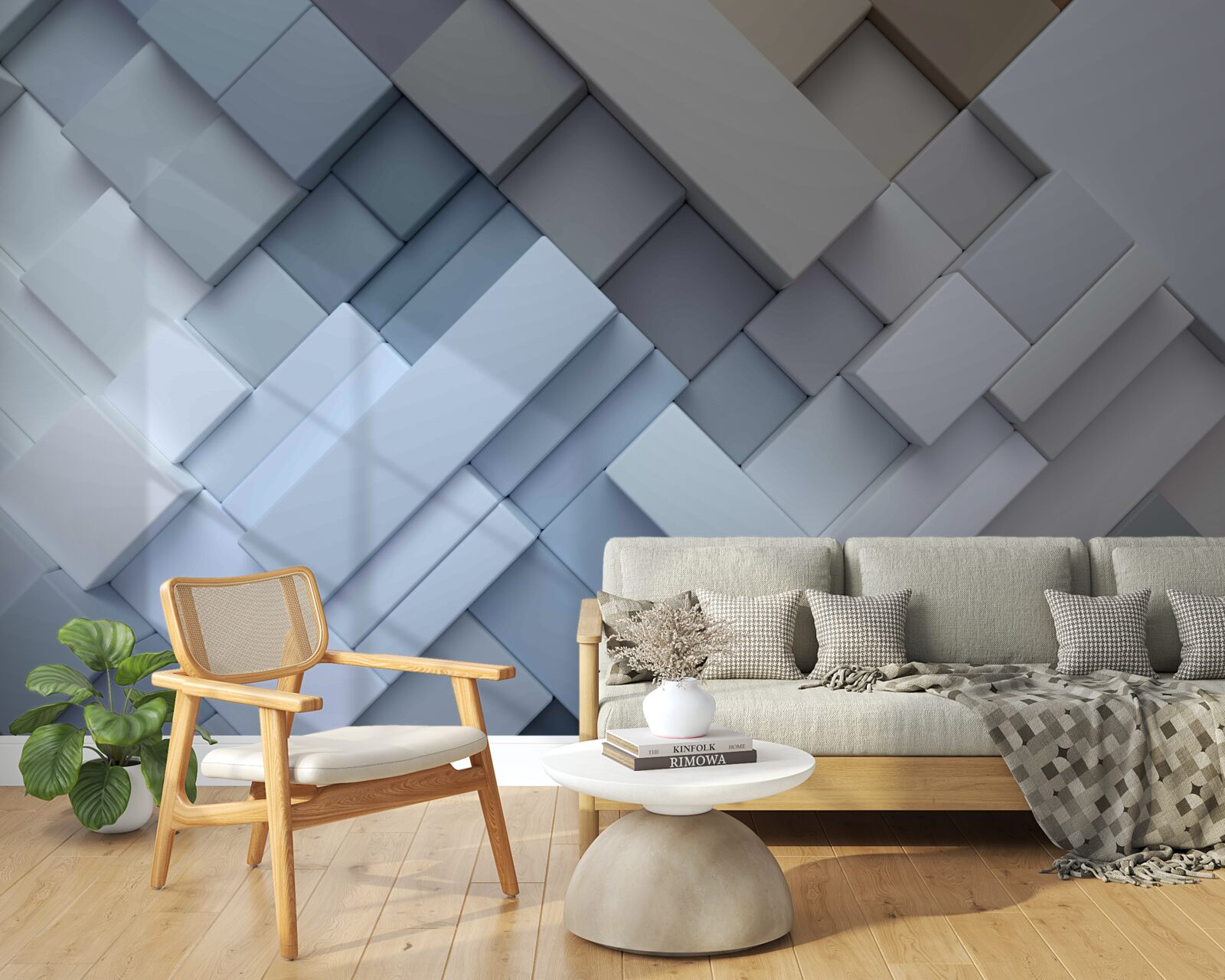 Fototapeta abstraktný obraz v modrých farbách s obdĺžnikovým tvarom