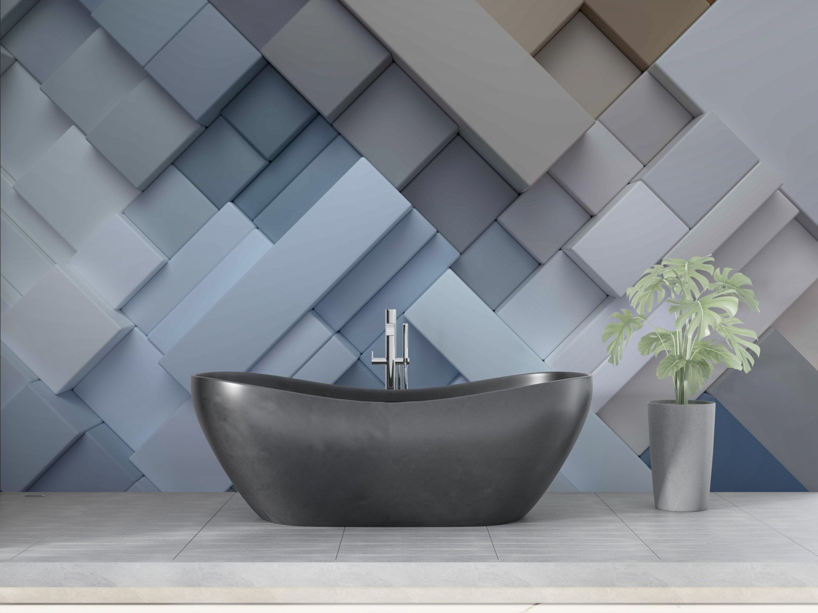 Fototapeta abstraktný obraz v modrých farbách s obdĺžnikovým tvarom