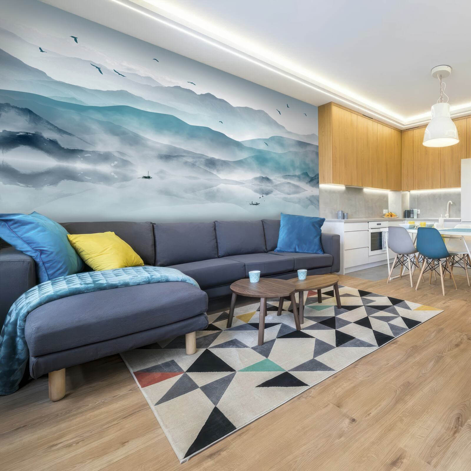 Fototapeta okraj hmly padá na vodnú hladinu