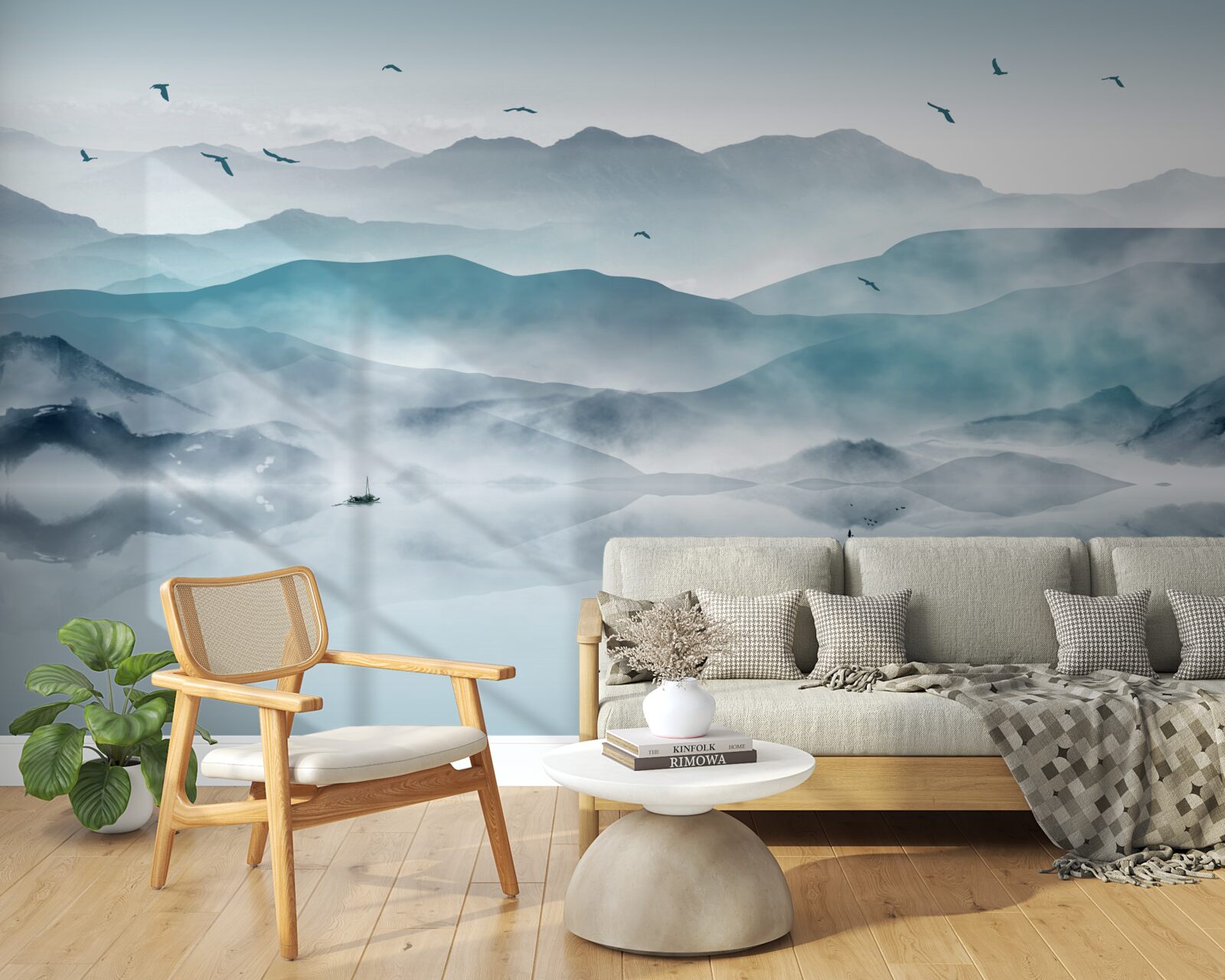 Fototapeta okraj hmly padá na vodnú hladinu