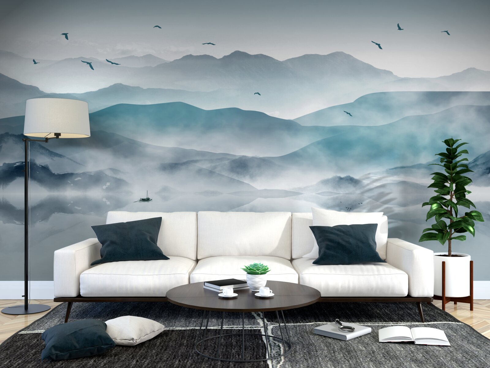 Fototapeta okraj hmly padá na vodnú hladinu