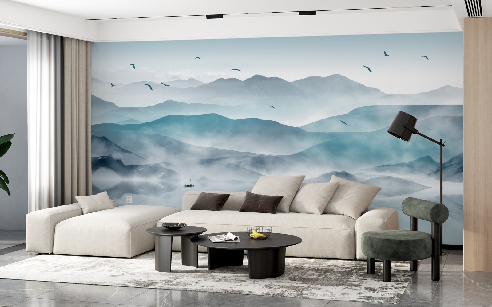 Fototapeta okraj hmly padá na vodnú hladinu