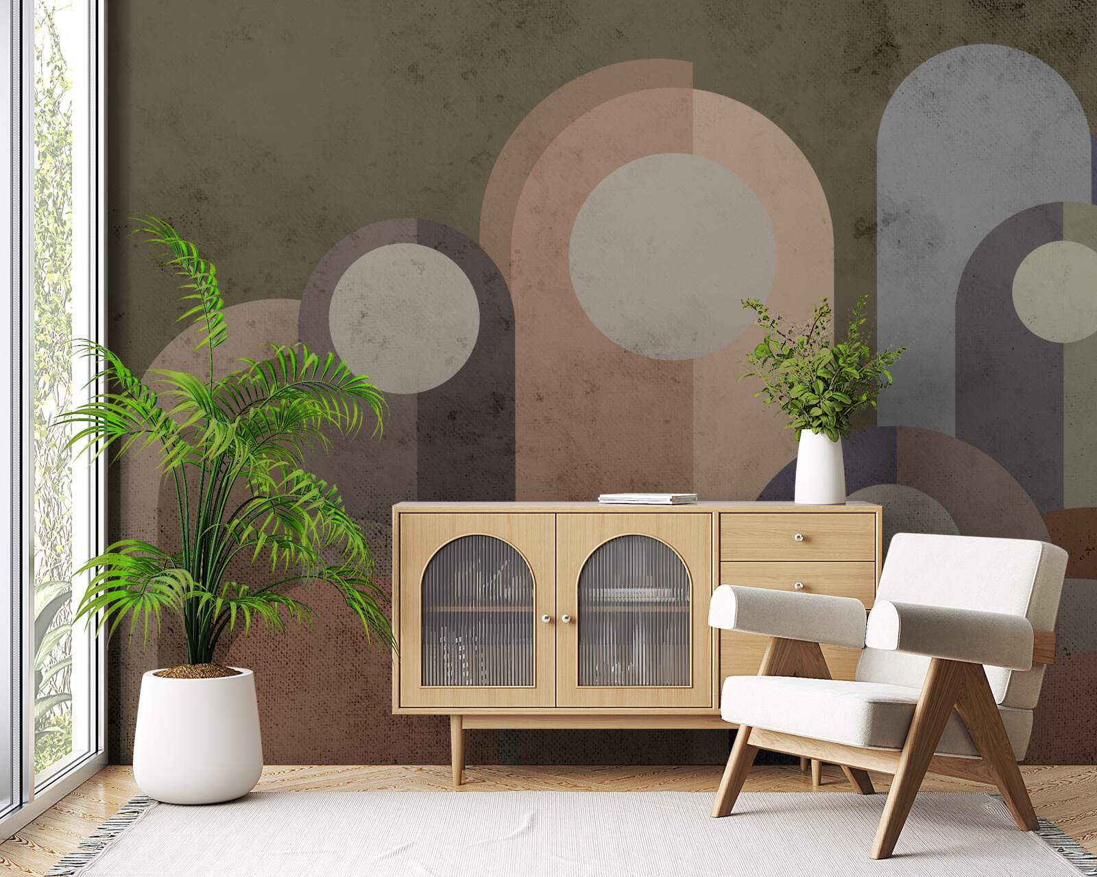 Fototapeta abstraktný obraz vodných rastlín s farbami