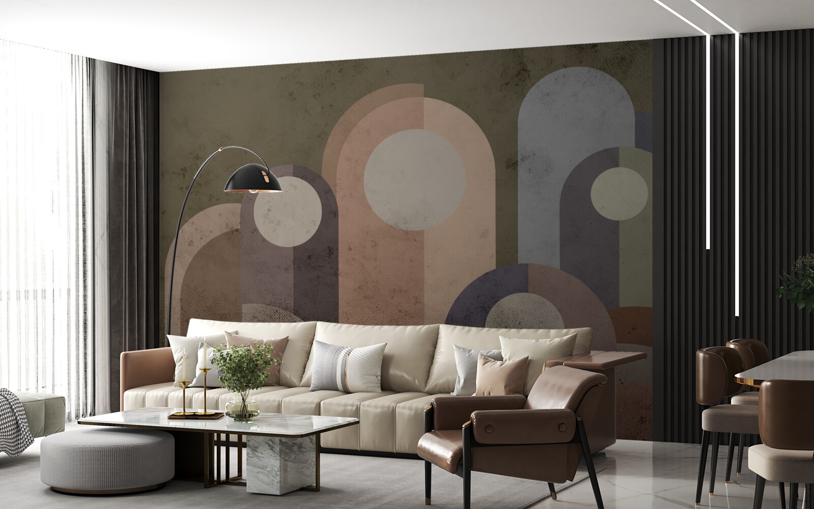 Fototapeta abstraktný obraz vodných rastlín s farbami