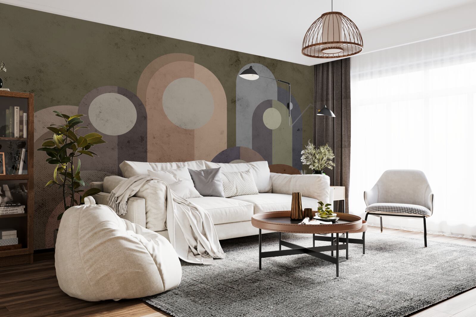 Fototapeta abstraktný obraz vodných rastlín s farbami