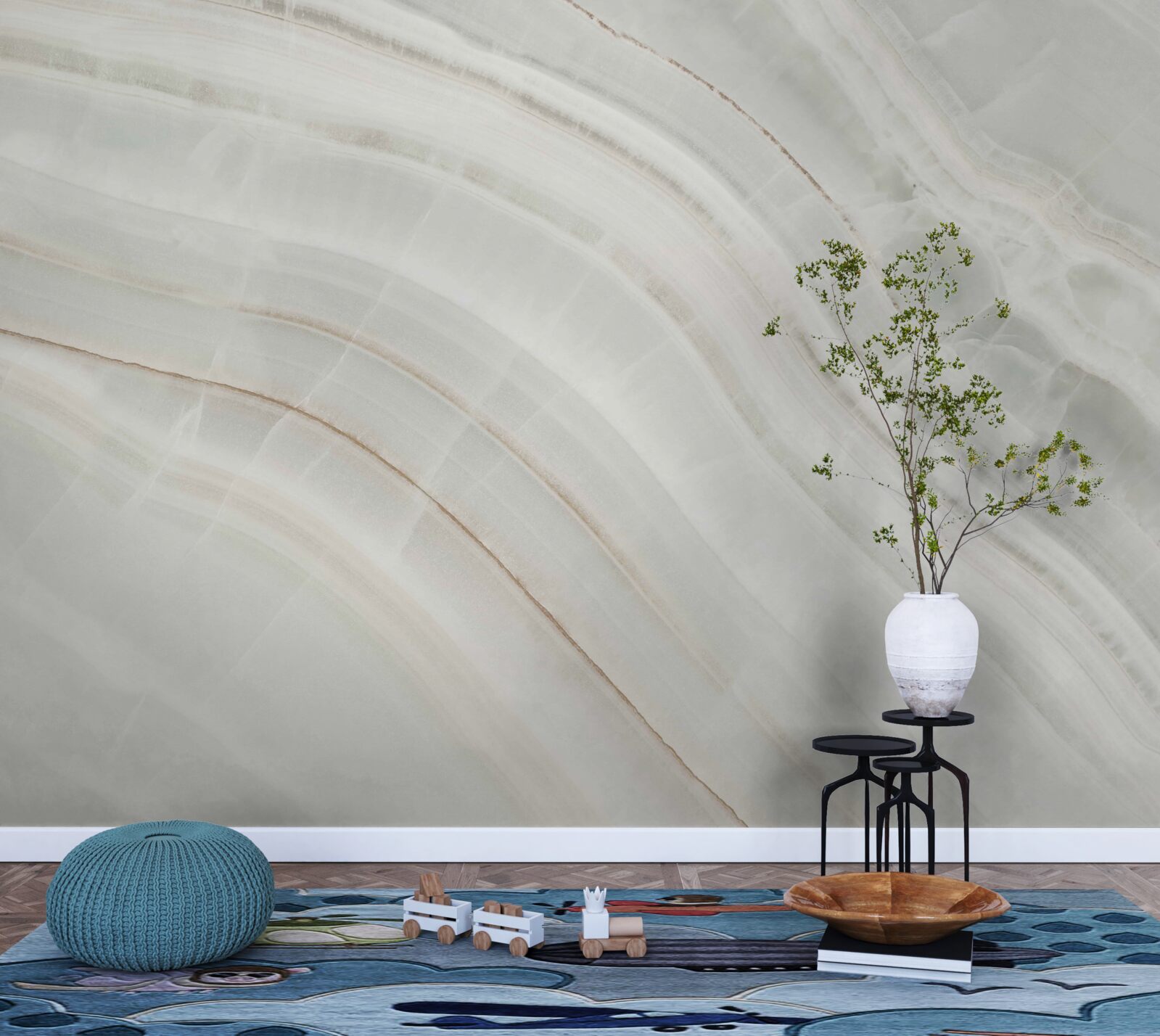 Fototapeta tenký sivý béžový strih