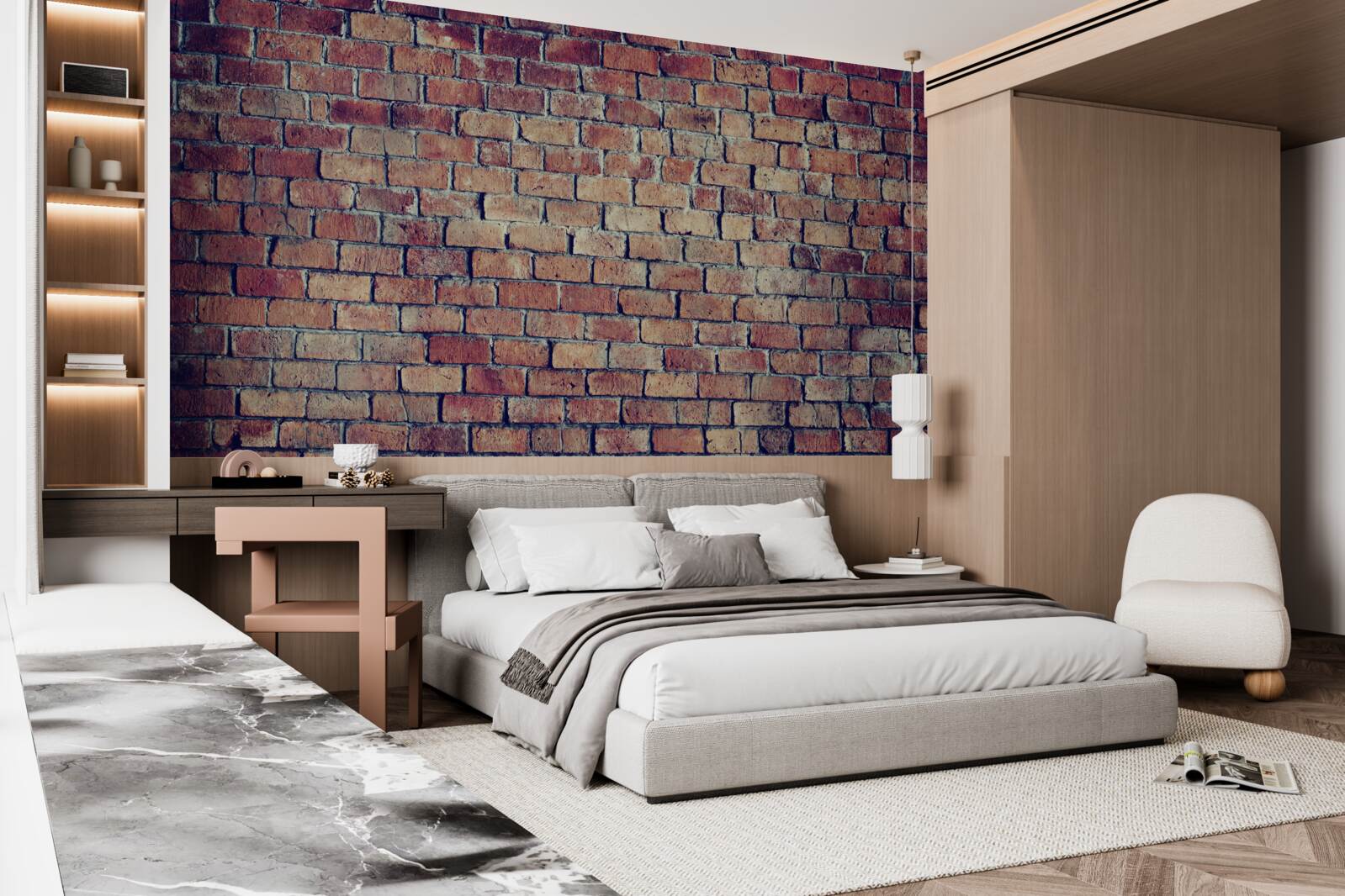 Fototapeta Stena z červených tehál