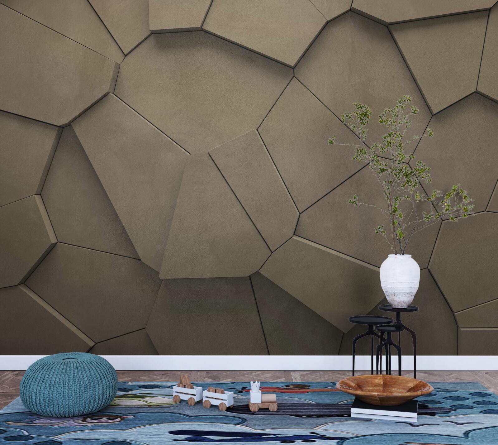 Fototapeta Stena pozostávajúca z kameňov rôznych tvarov