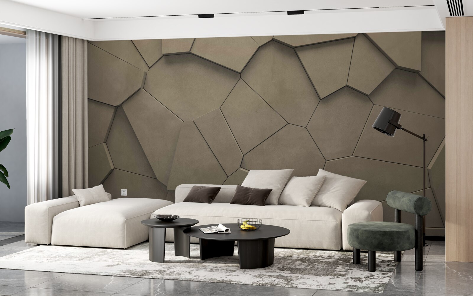 Fototapeta Stena pozostávajúca z kameňov rôznych tvarov