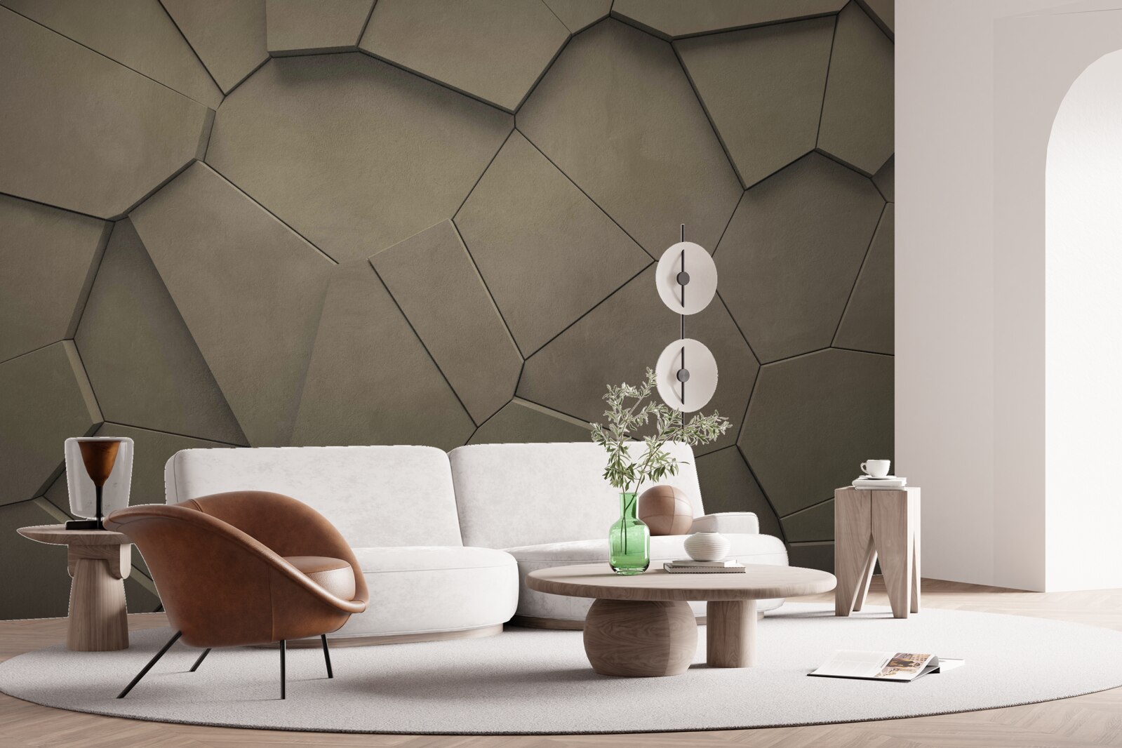 Fototapeta Stena pozostávajúca z kameňov rôznych tvarov