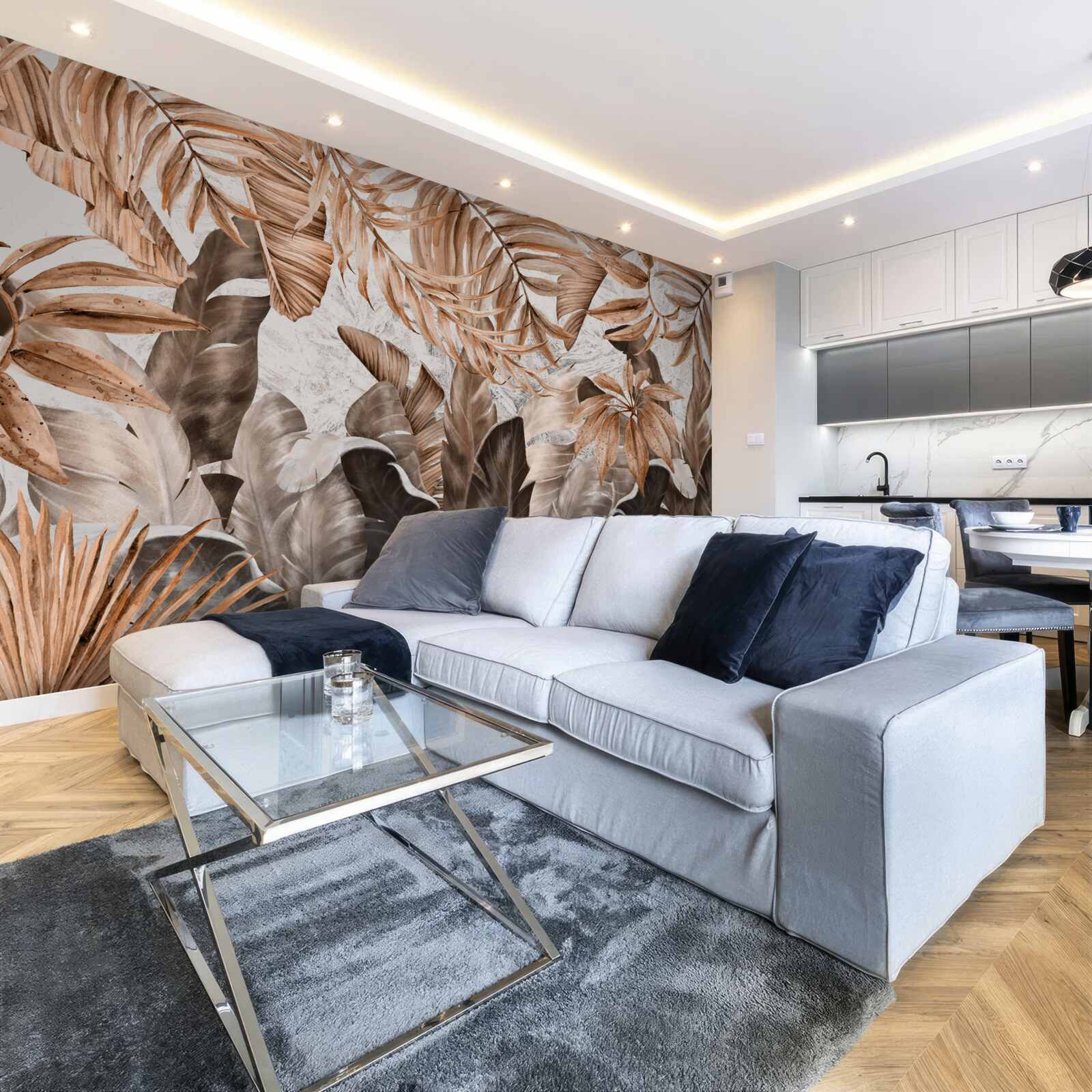 Fototapeta medené a hnedé listy