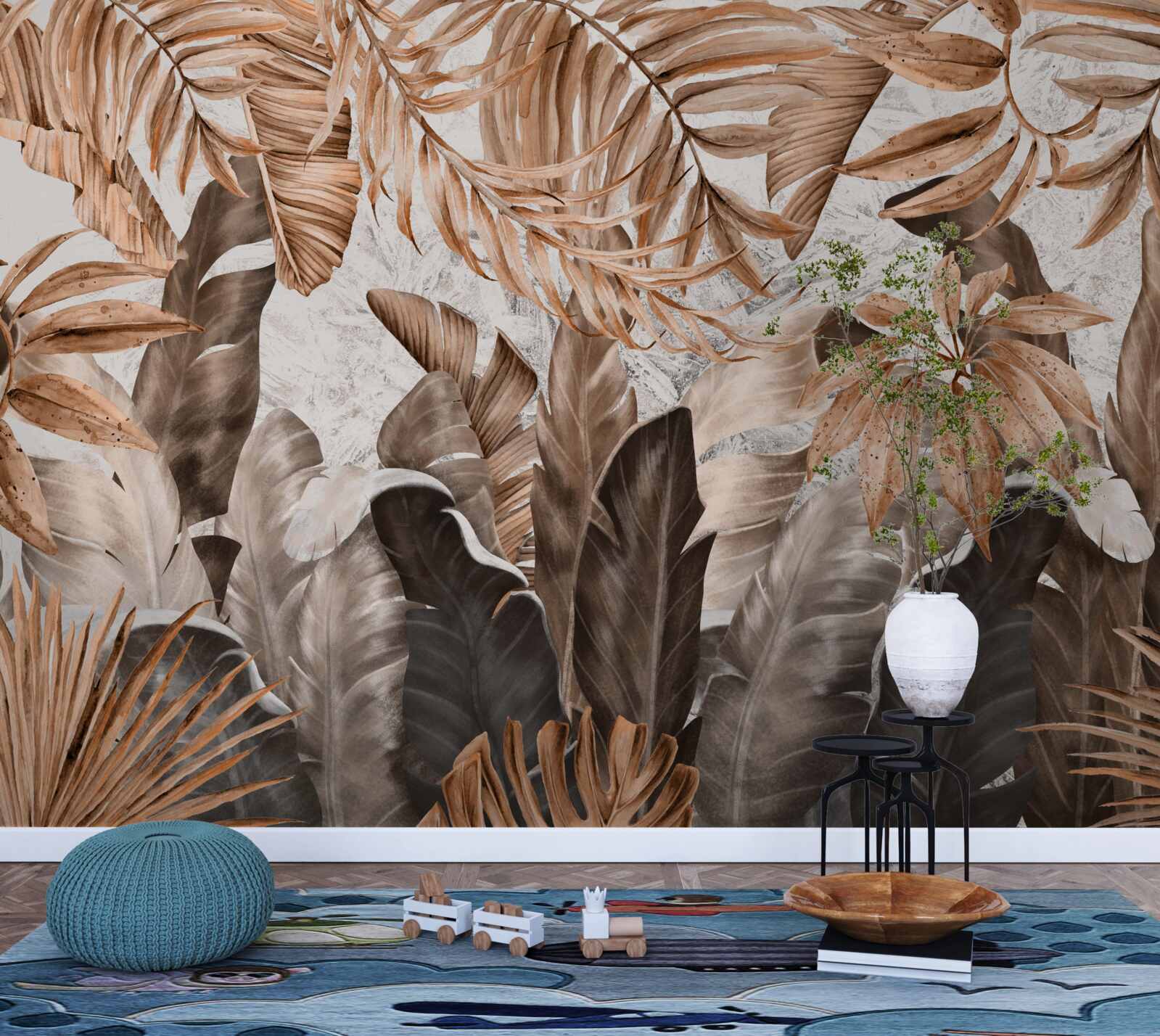 Fototapeta medené a hnedé listy