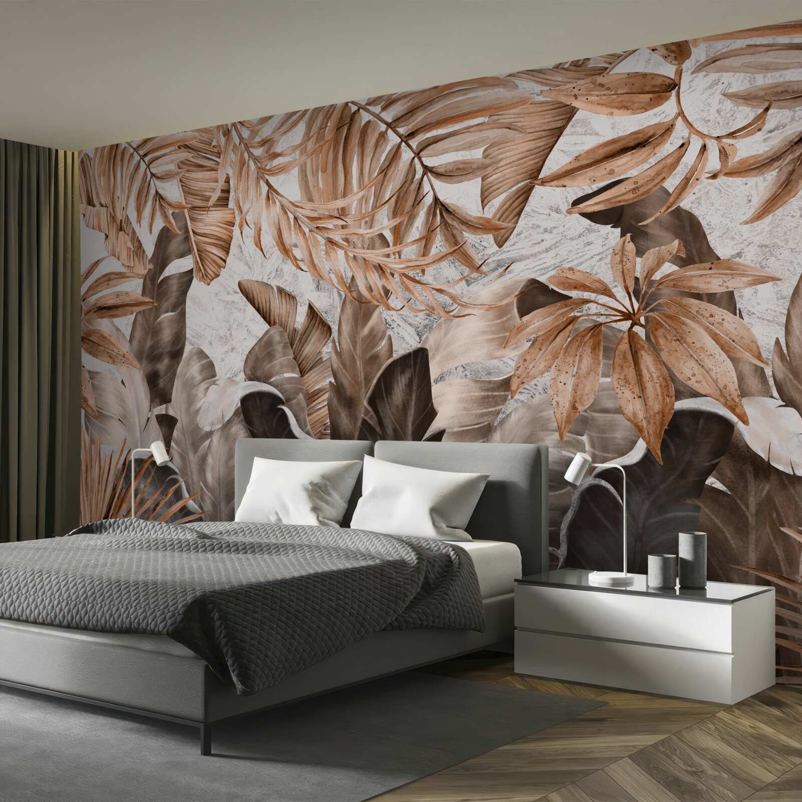 Fototapeta medené a hnedé listy