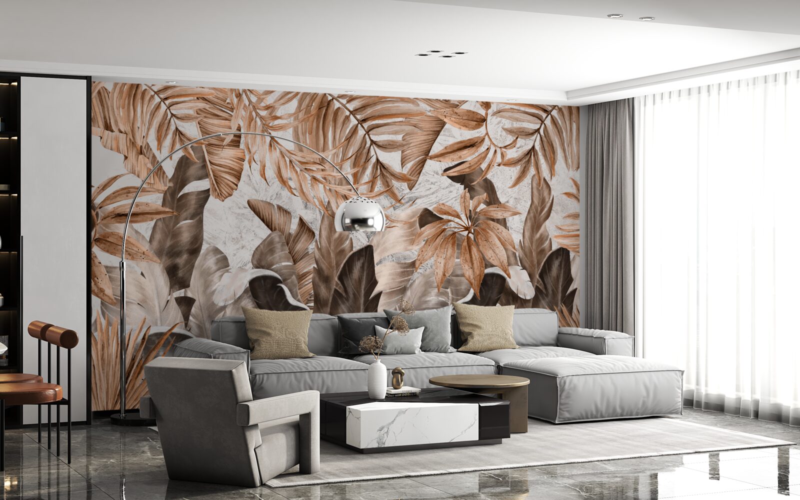 Fototapeta medené a hnedé listy