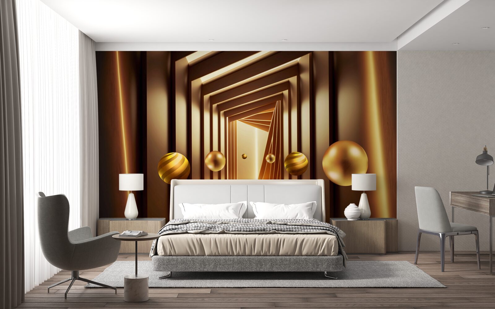 Fototapeta hnedé guličky v hnedom tuneli