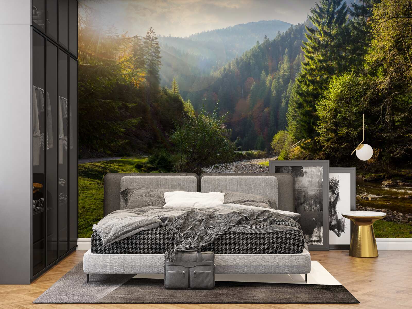 Fototapeta farebný horský chodník pri východe slnka