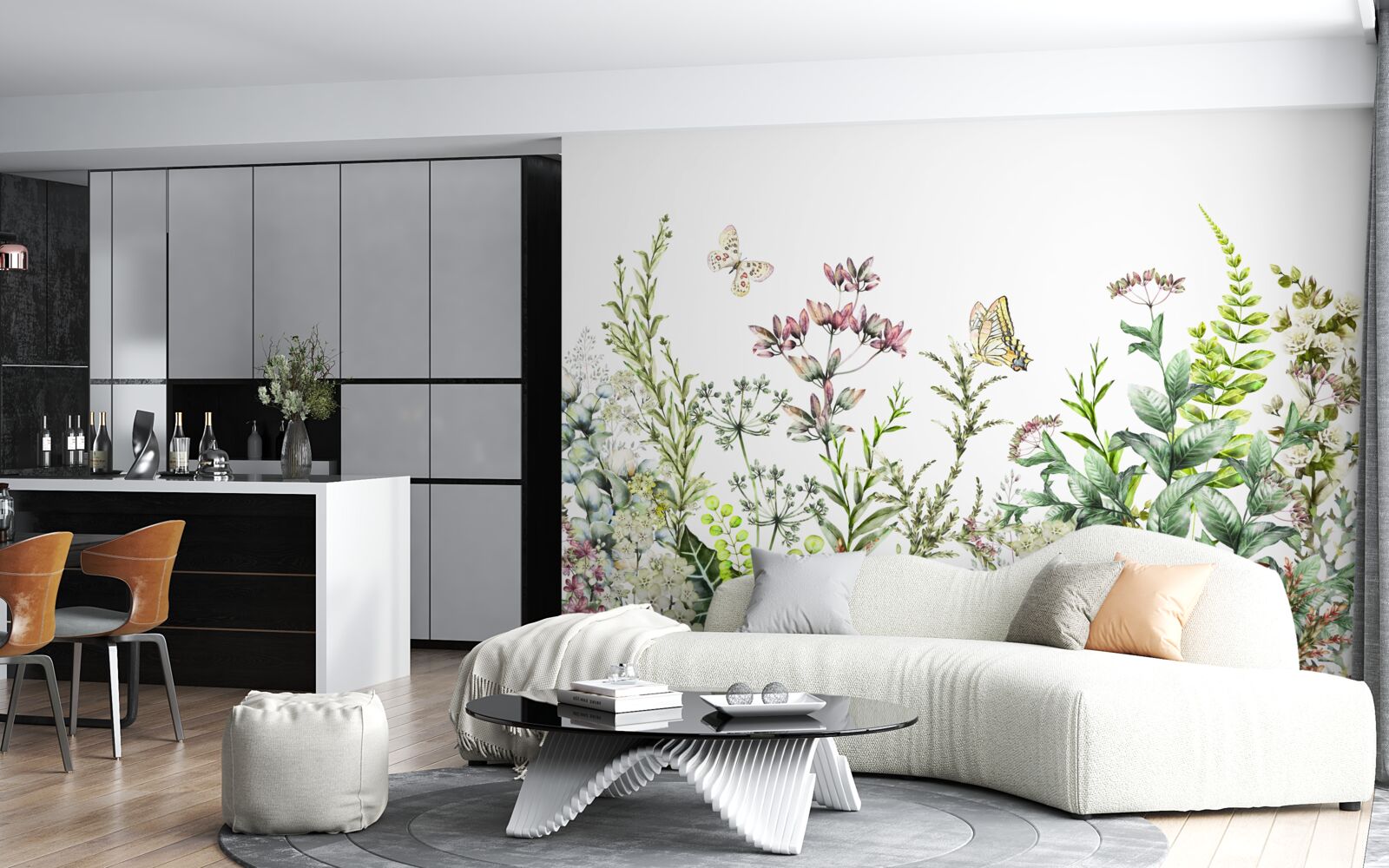 Fototapeta lepidoptera na poľných púčikoch