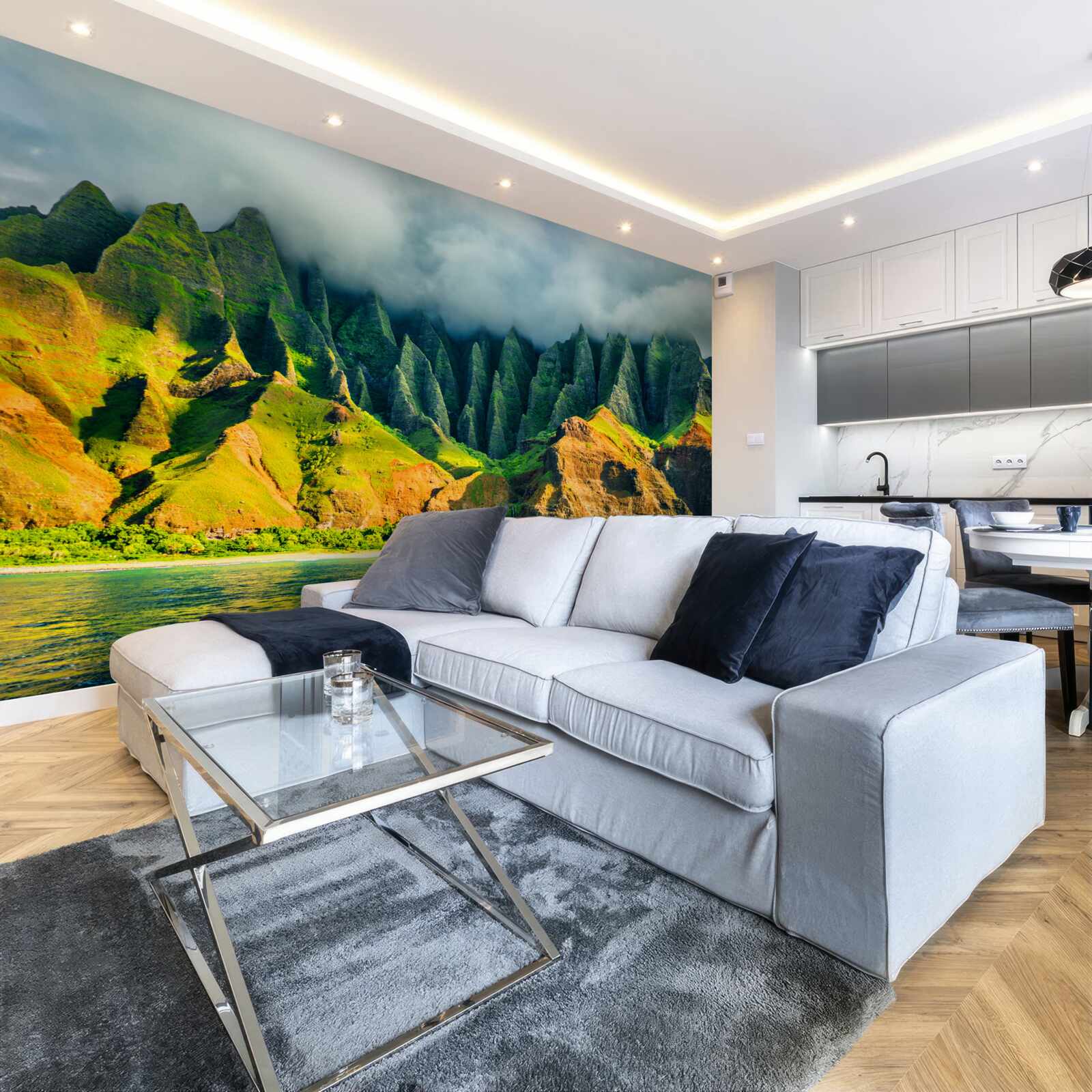 Fototapeta výhľady na horské jazero sú plné farieb