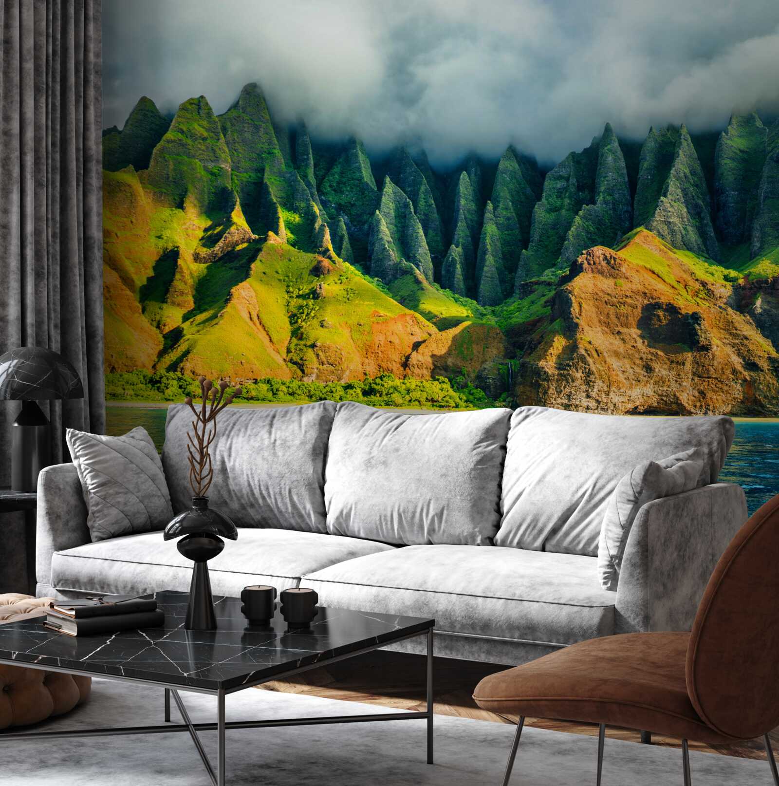 Fototapeta výhľady na horské jazero sú plné farieb