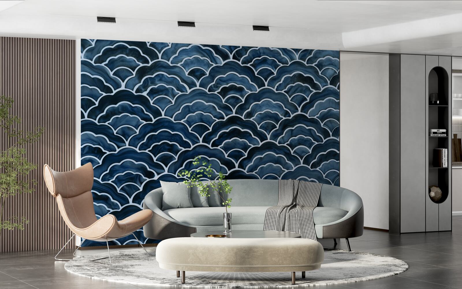 Fototapeta nočné morské vlny plynule prúdia