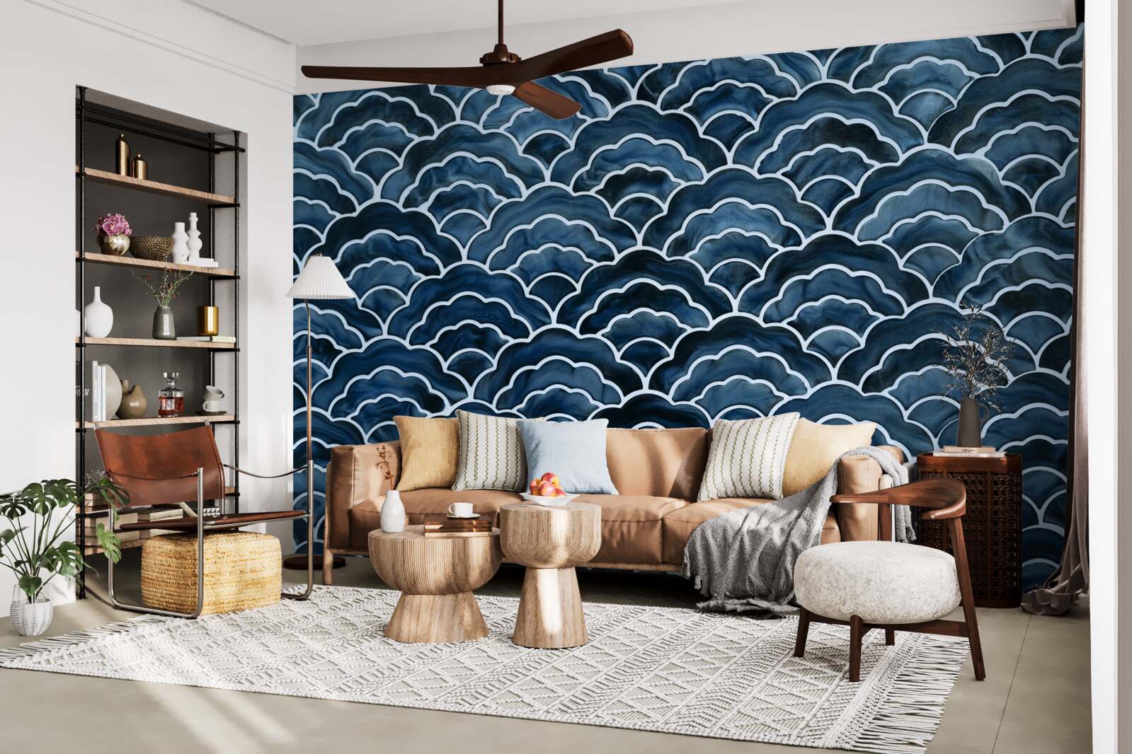 Fototapeta nočné morské vlny plynule prúdia