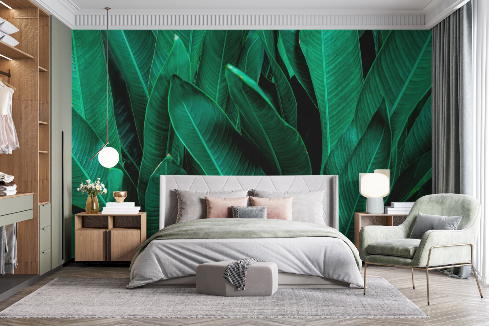 Fototapeta papraď so svetlým smaragdovým odtieňom