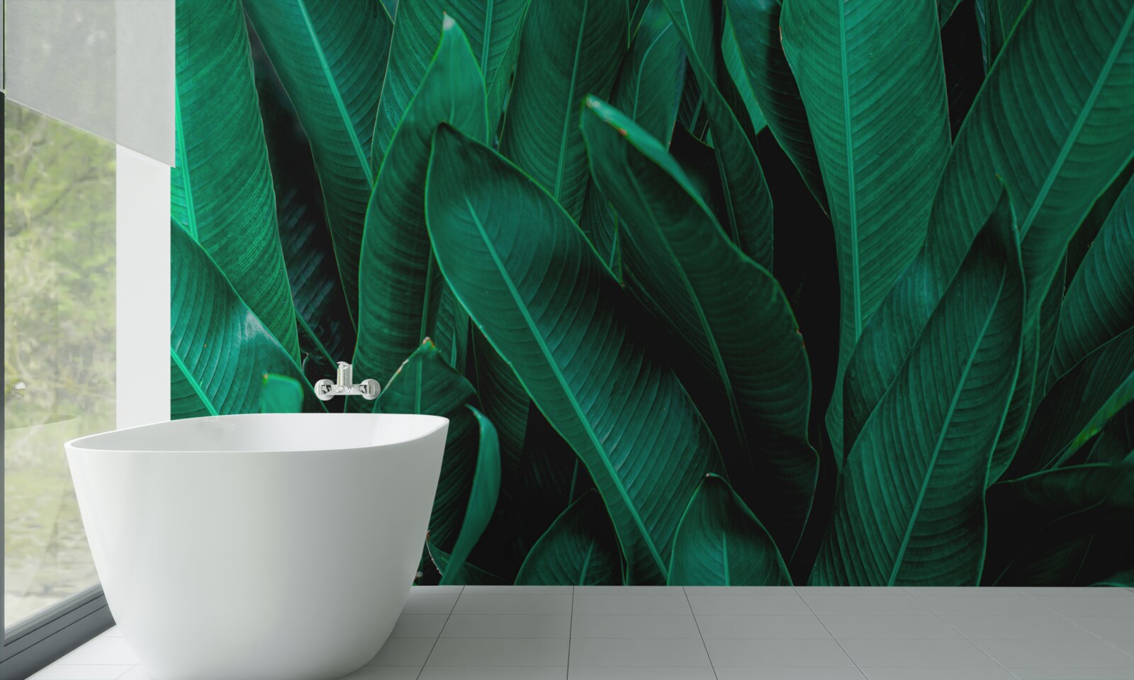 Fototapeta papraď so svetlým smaragdovým odtieňom