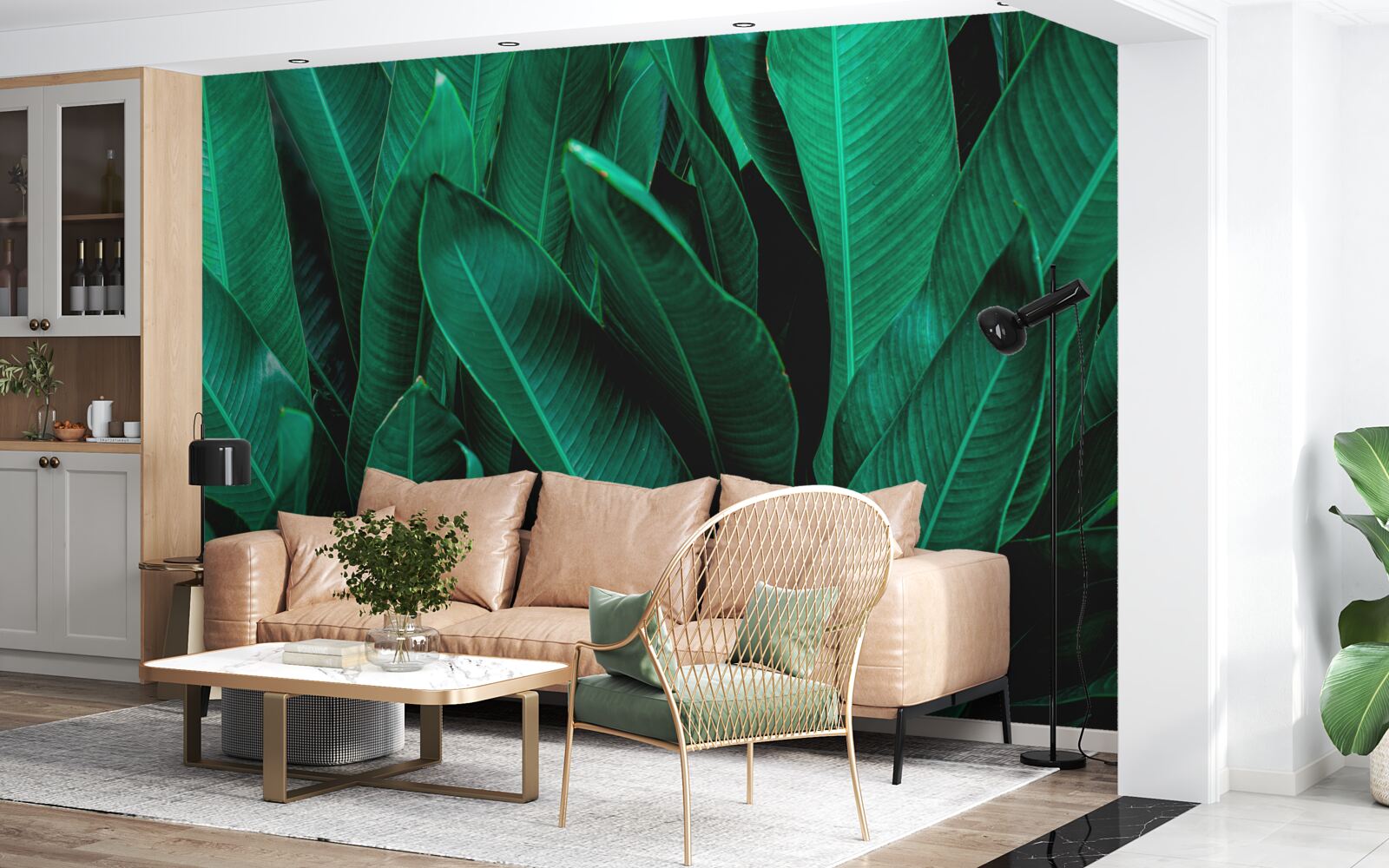 Fototapeta papraď so svetlým smaragdovým odtieňom