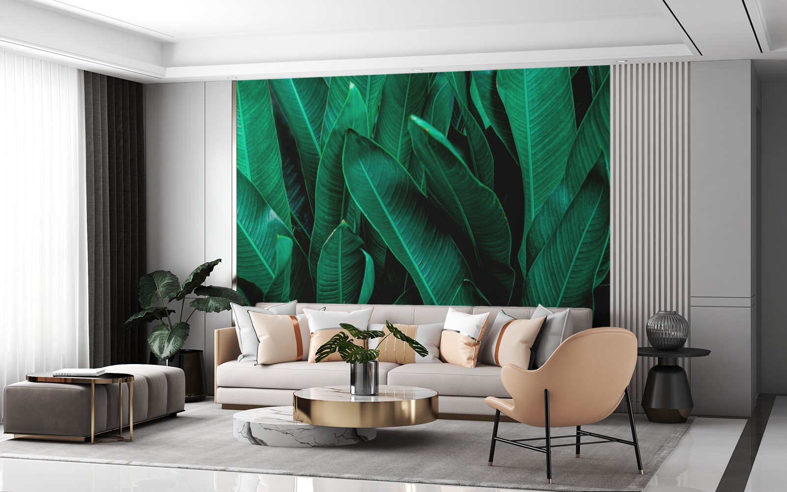 Fototapeta papraď so svetlým smaragdovým odtieňom