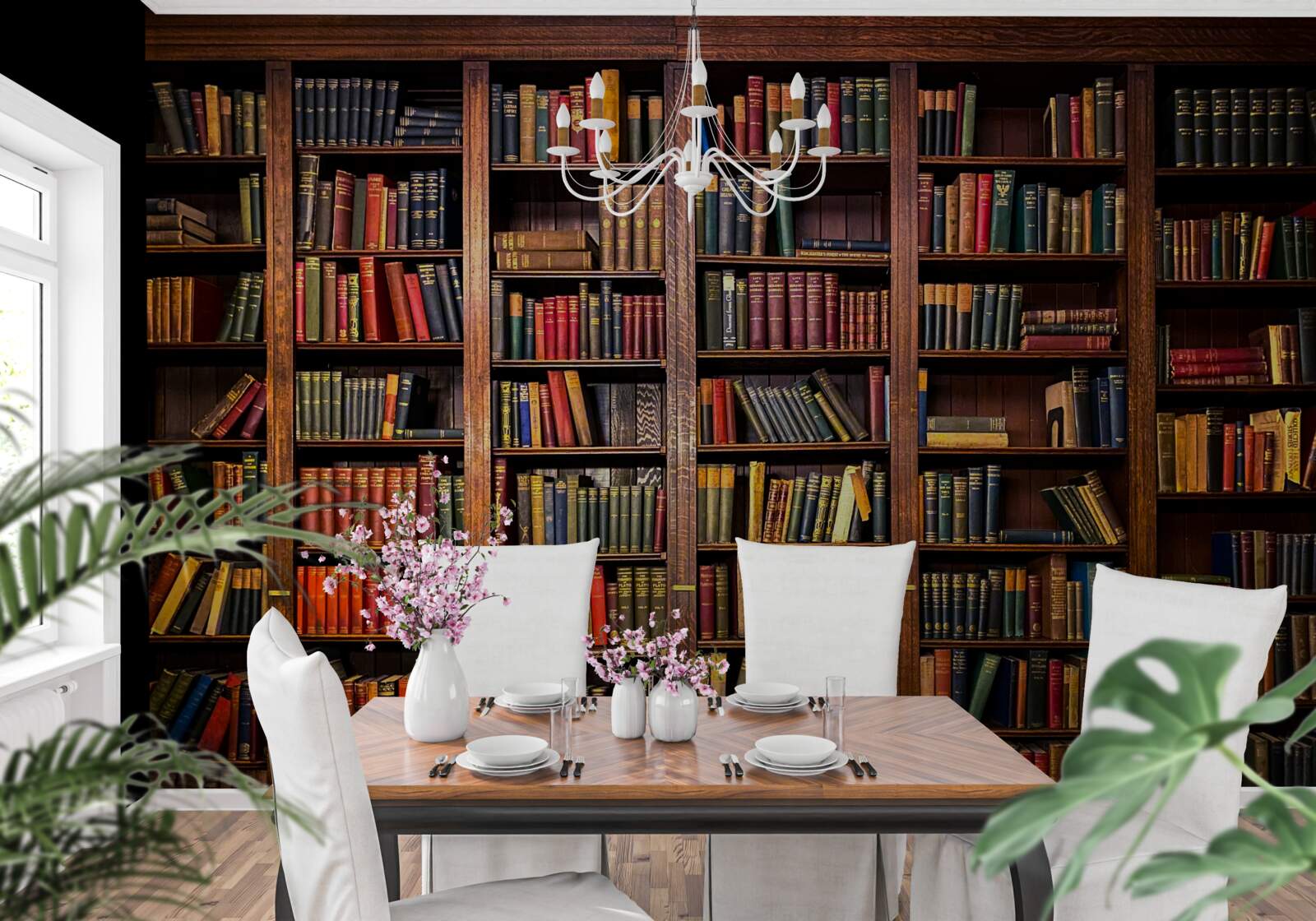 Fototapeta bohatá knižnica s knihami