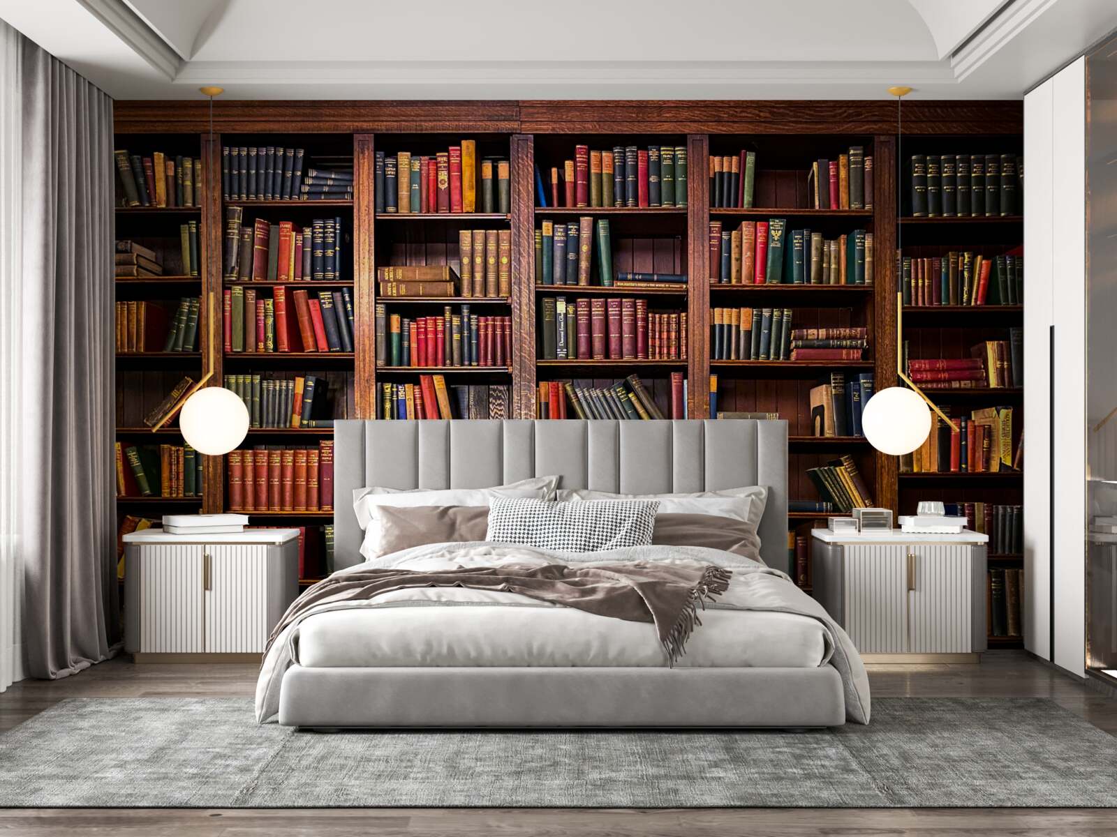 Fototapeta bohatá knižnica s knihami