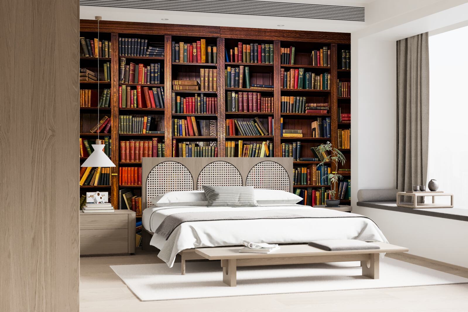 Fototapeta bohatá knižnica s knihami