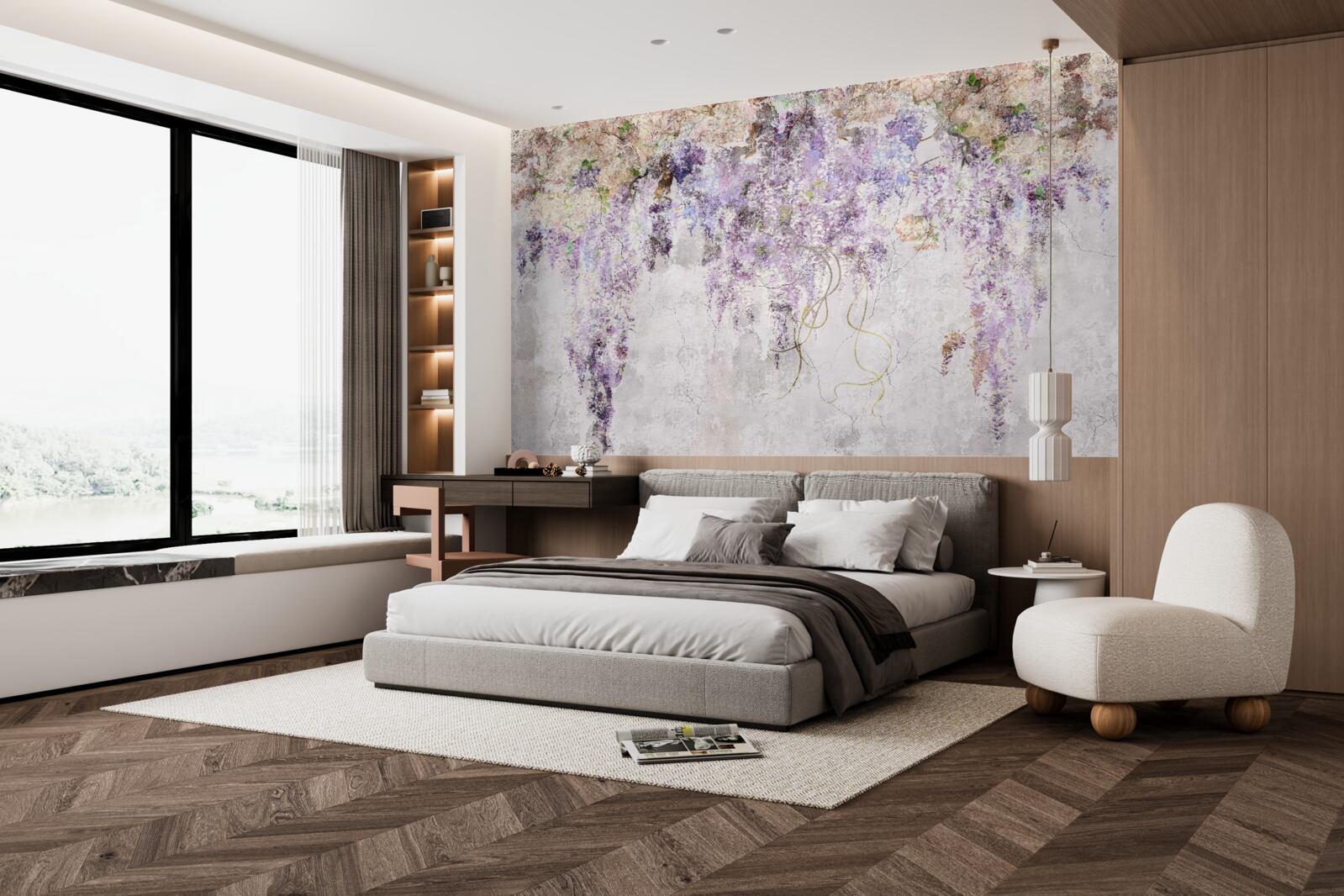 Fototapeta jesenné kvety padajú