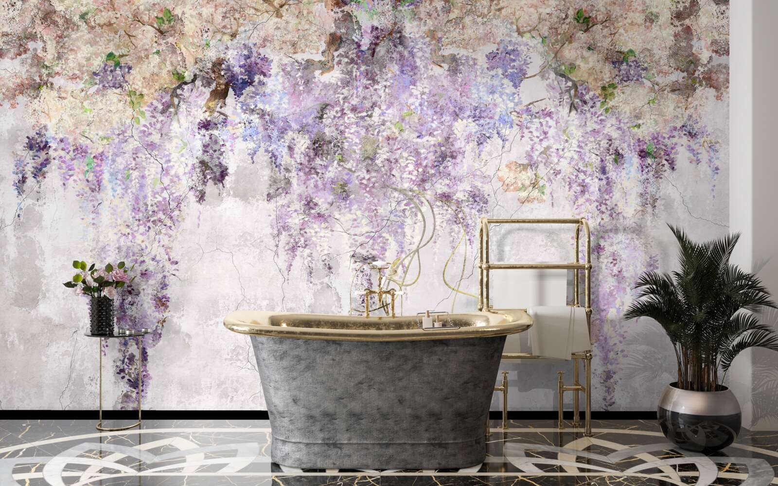 Fototapeta jesenné kvety padajú