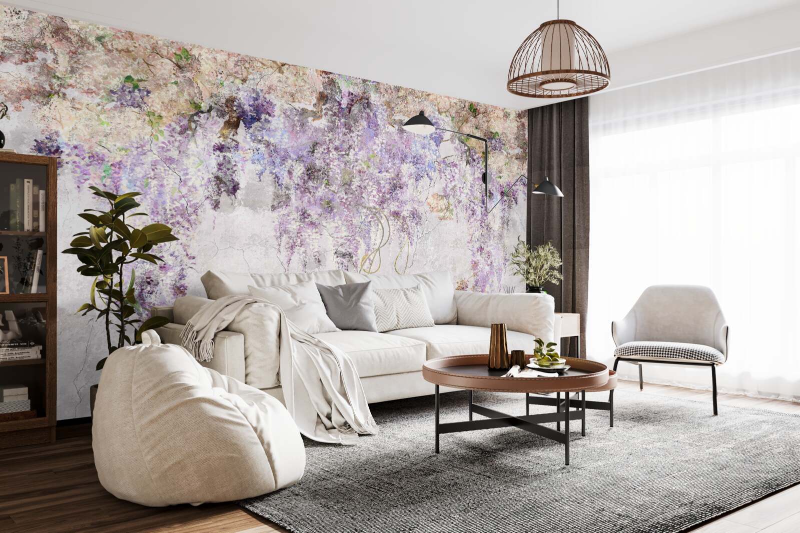 Fototapeta jesenné kvety padajú