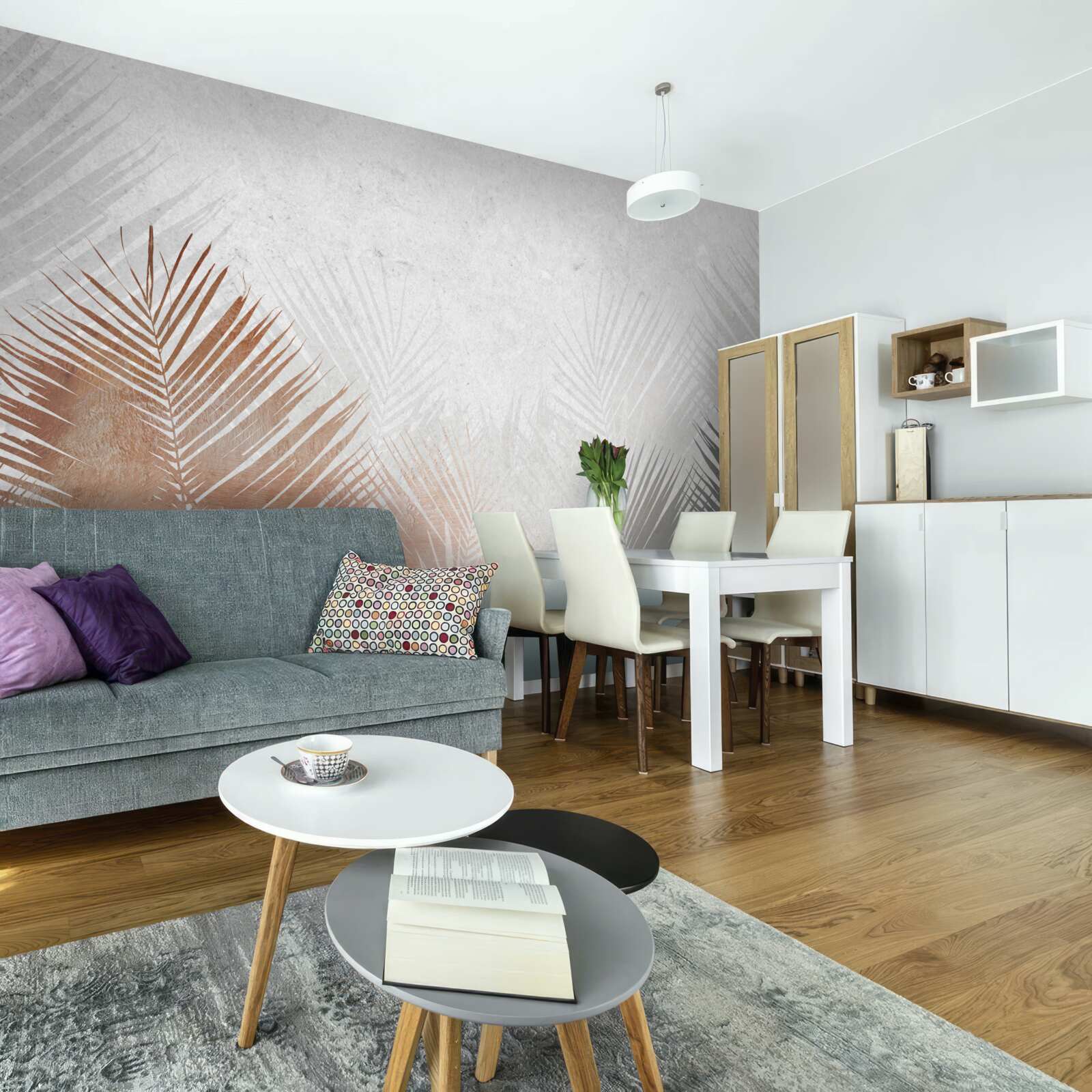 Fototapeta jesenná abstrakcia v hmlistom lese