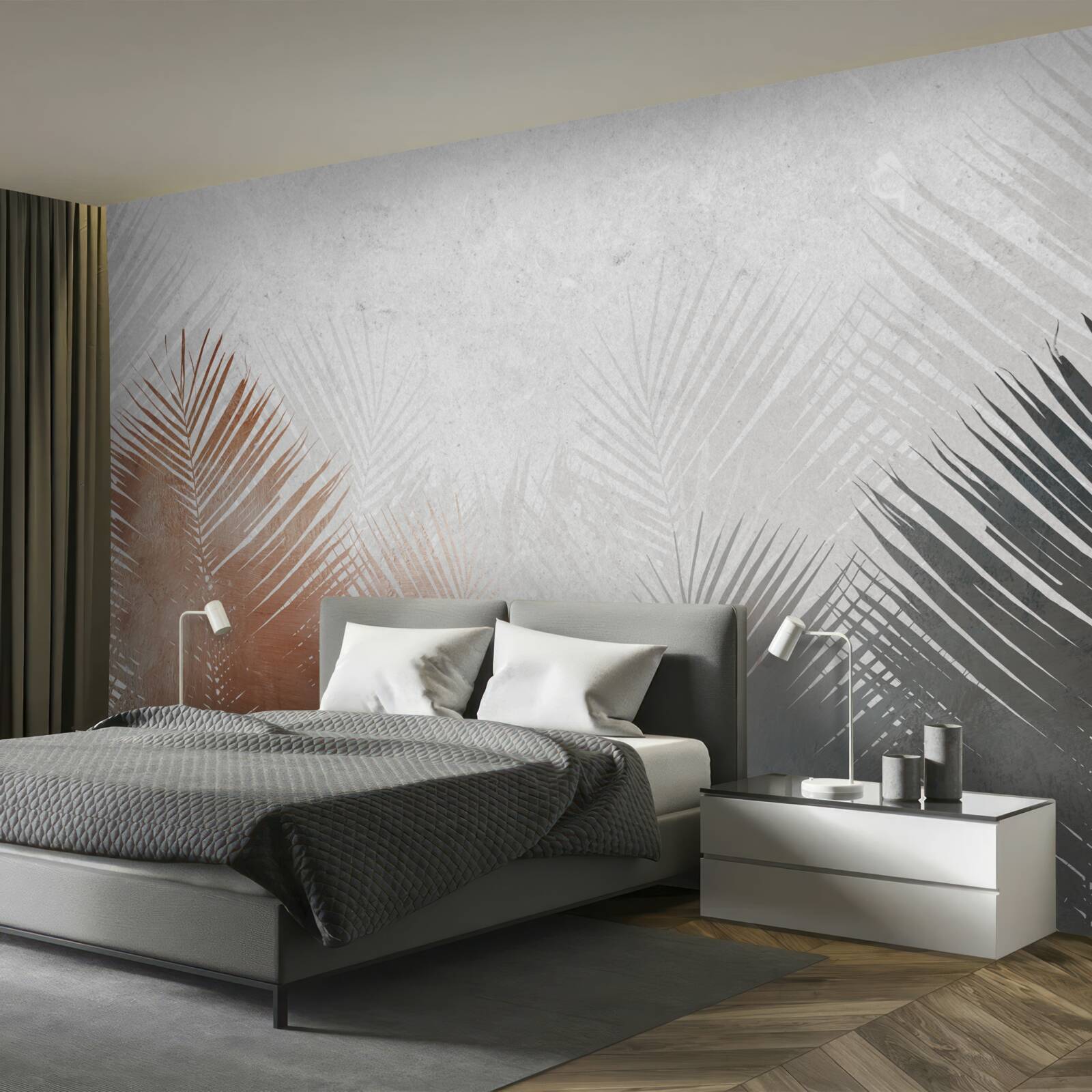 Fototapeta jesenná abstrakcia v hmlistom lese