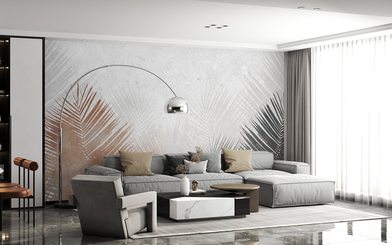 Fototapeta jesenná abstrakcia v hmlistom lese