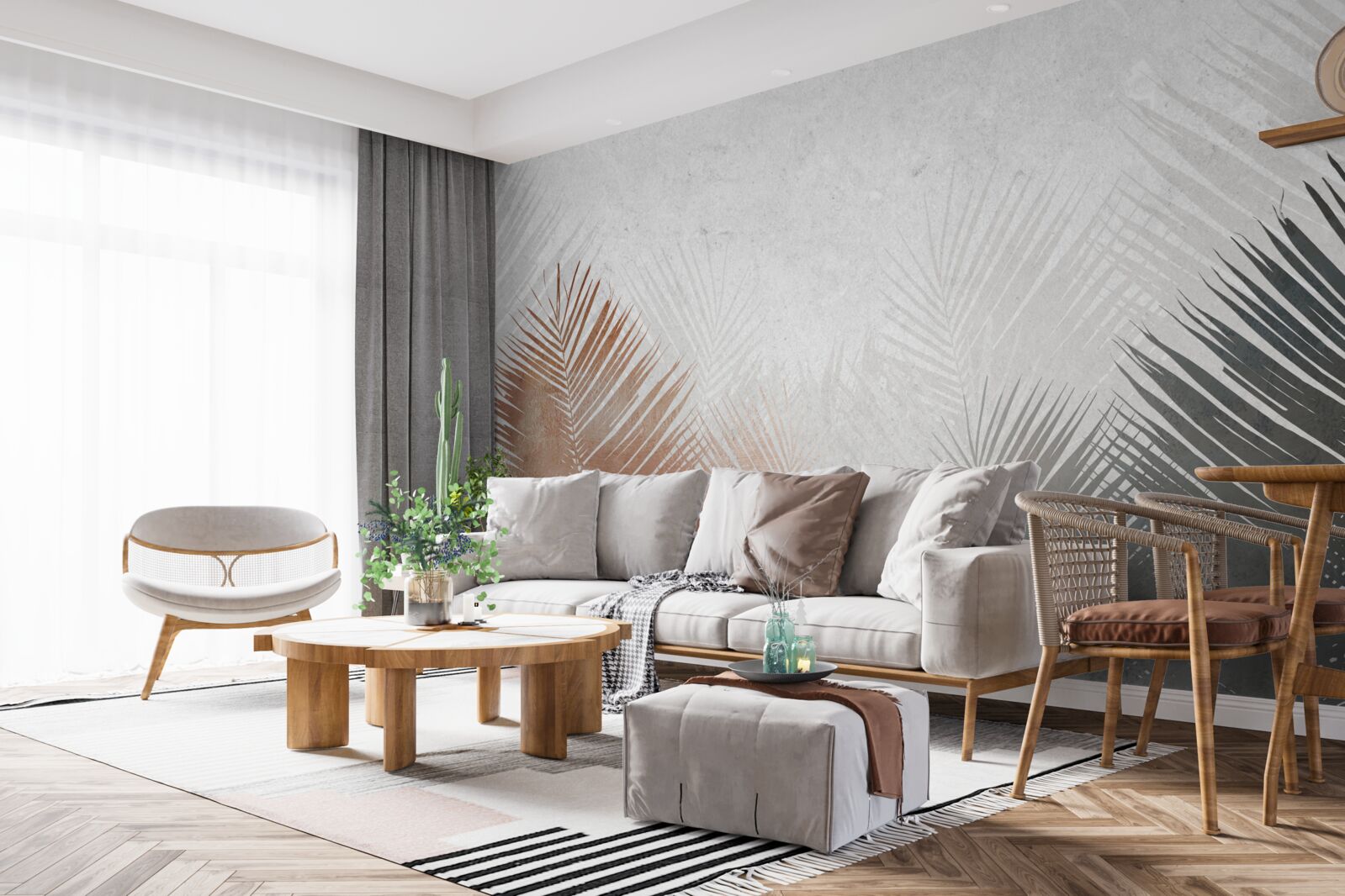 Fototapeta jesenná abstrakcia v hmlistom lese