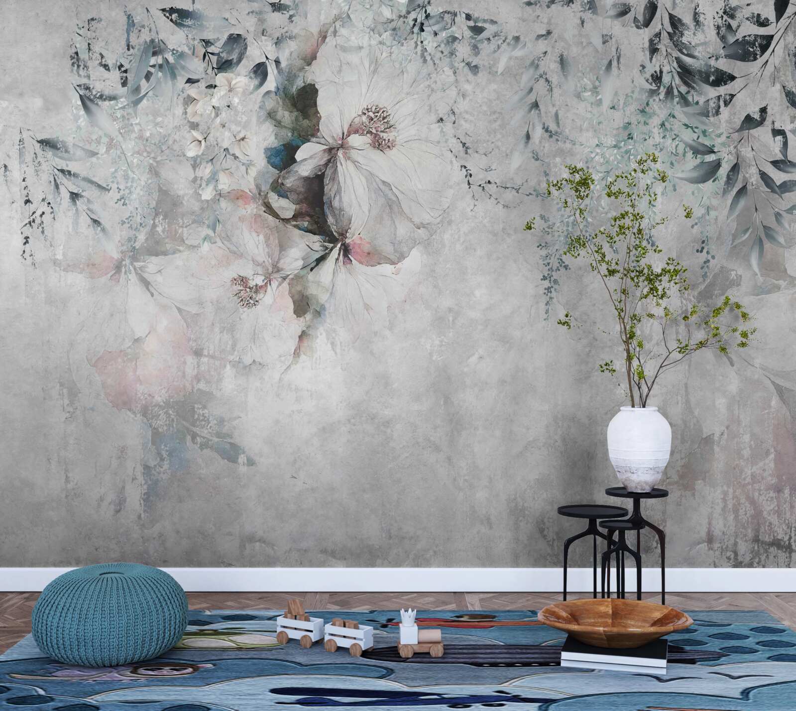 Fototapeta dúhovky sú sivé na pozadí rovnakého odtieňa