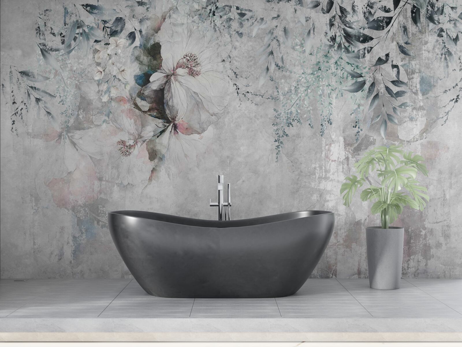 Fototapeta dúhovky sú sivé na pozadí rovnakého odtieňa