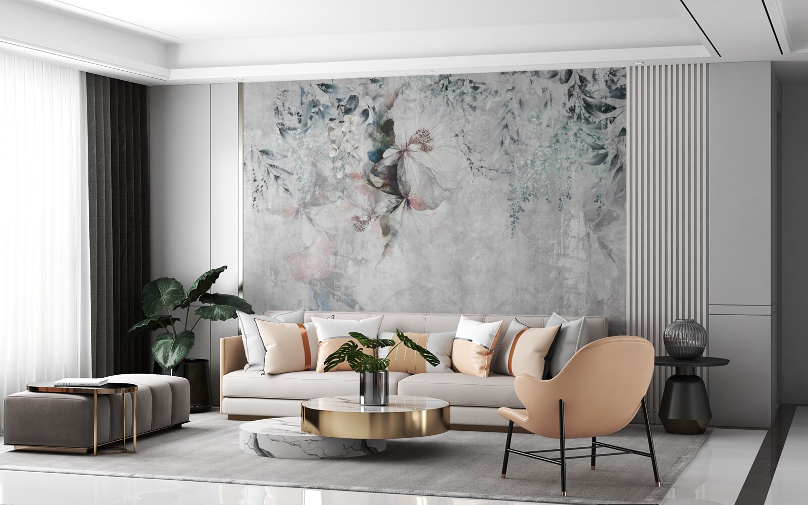 Fototapeta dúhovky sú sivé na pozadí rovnakého odtieňa