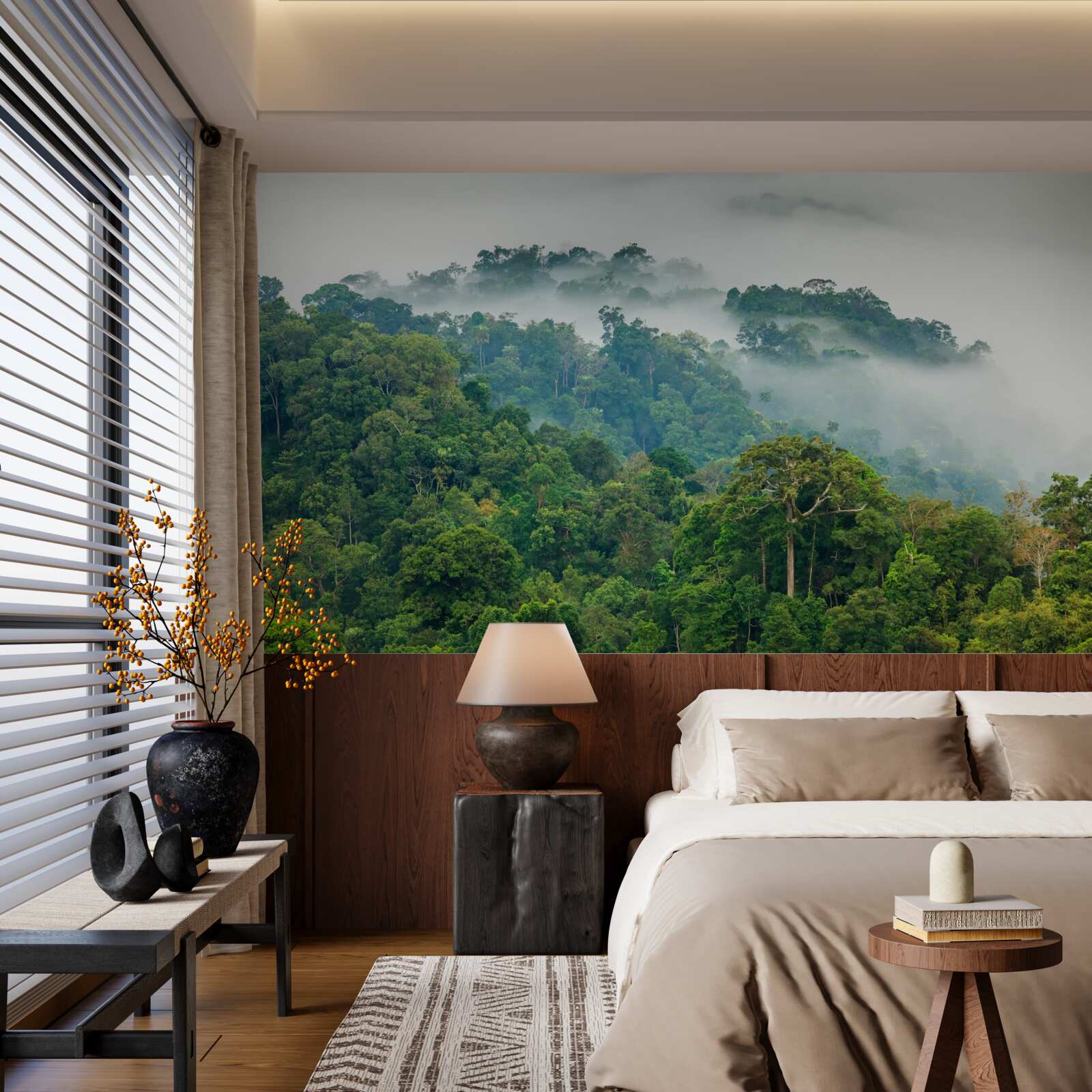 Fototapeta džungľa je zahalená v hustej hmle