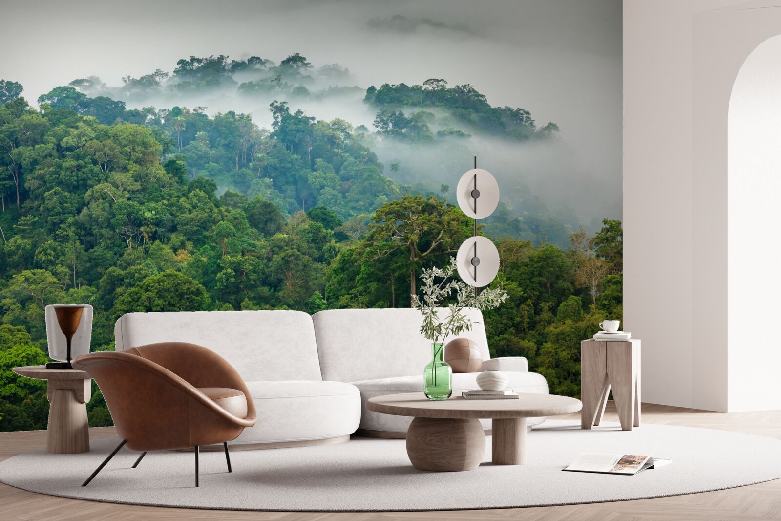 Fototapeta džungľa je zahalená v hustej hmle