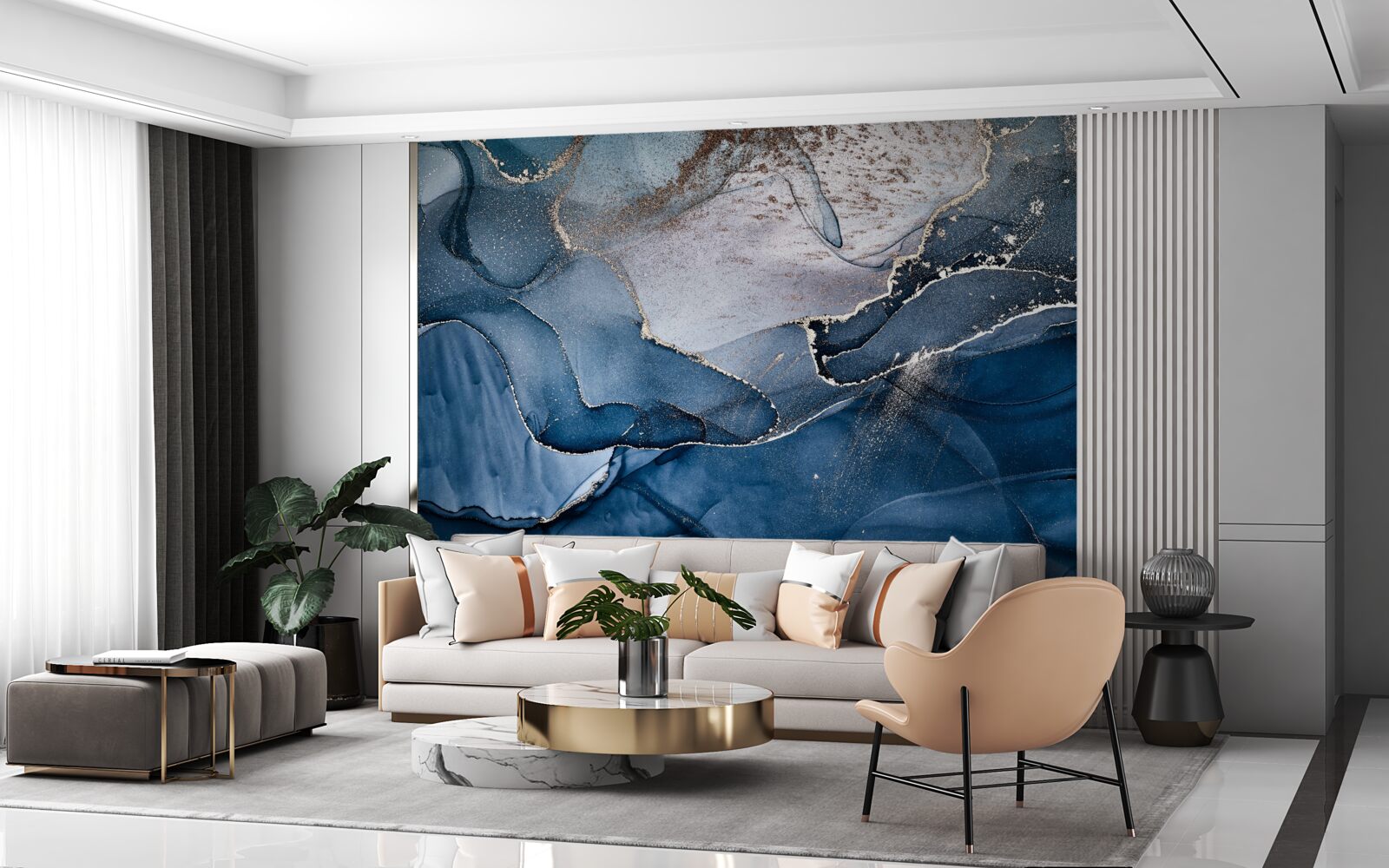 Fototapeta odtiene alkoholových atramentov